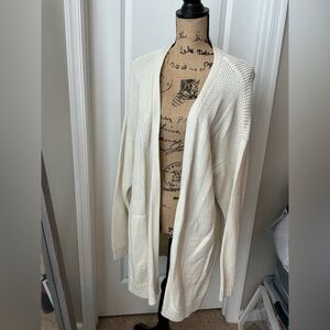Lululemon Elegant Cream Open-Front Cardigan